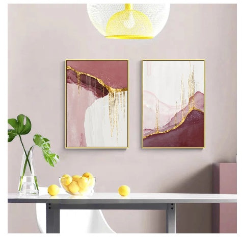 Nordic Purple Canvas Painting Abstract
