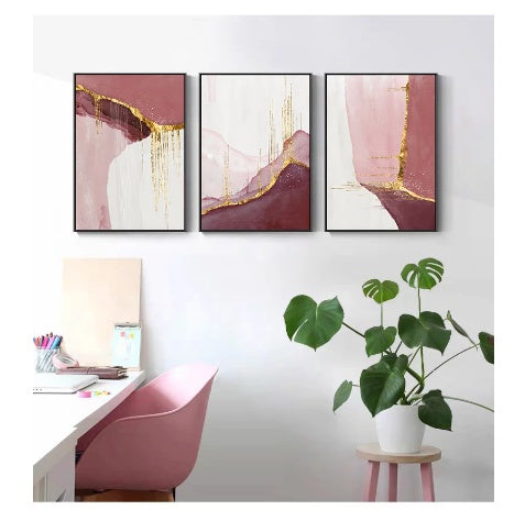 Nordic Purple Canvas Painting Abstract