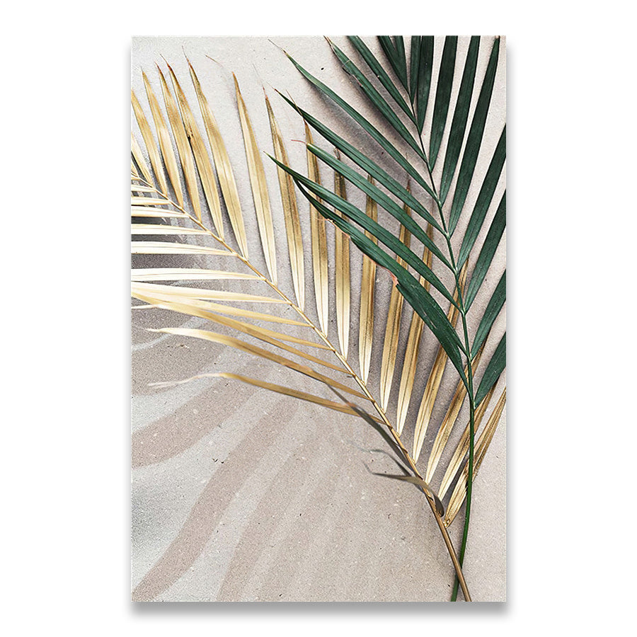 Golden Palm Botanical Canvas