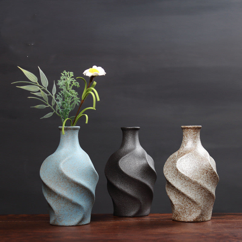 Ceramic simulating dry flower vase