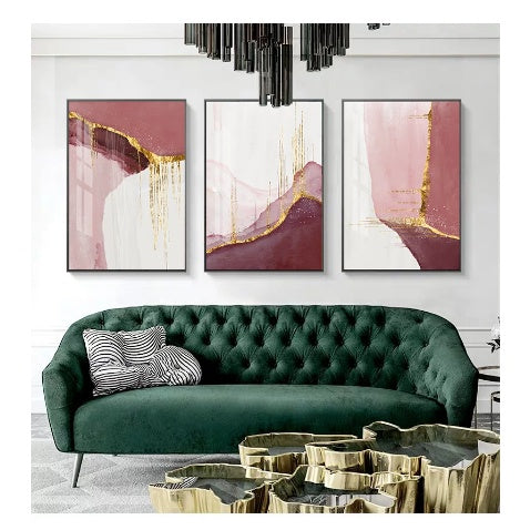 Nordic Purple Canvas Painting Abstract